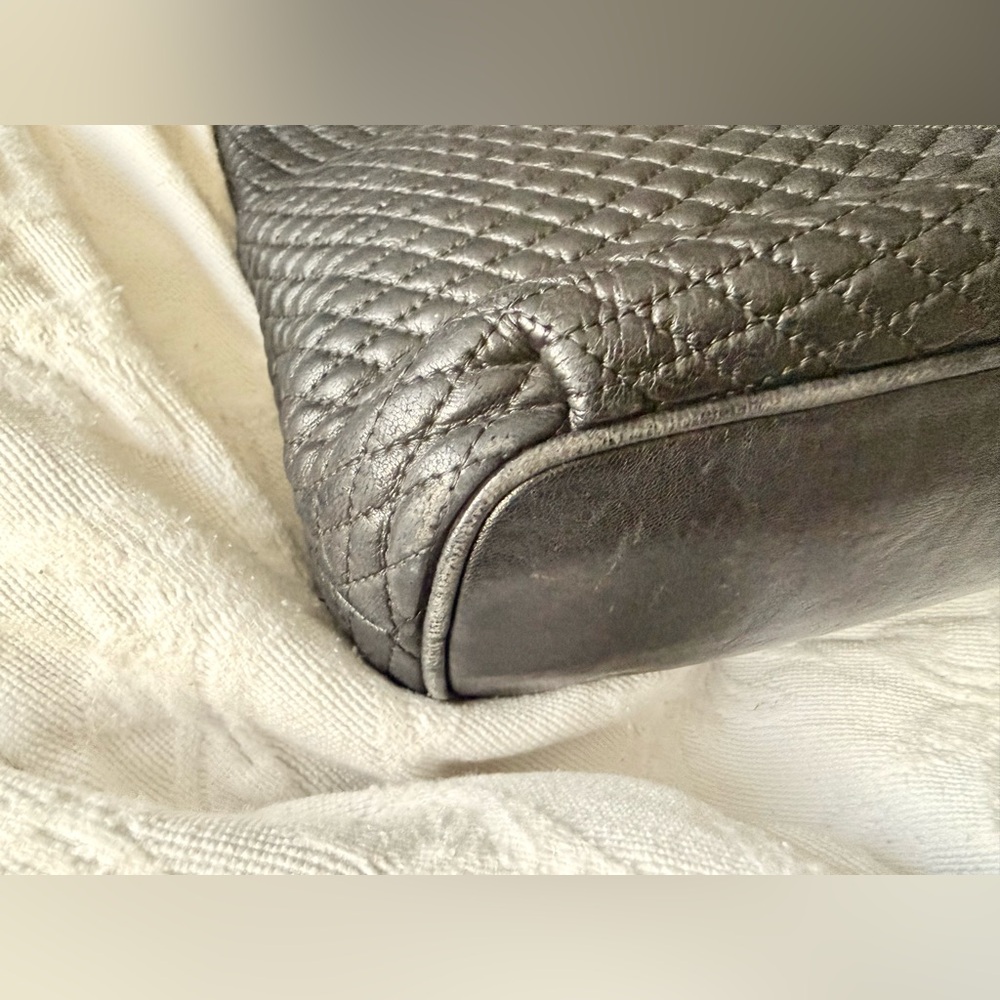 Bally Black Quilted Tote Bag with Gold Accents - Picture 5 of 12